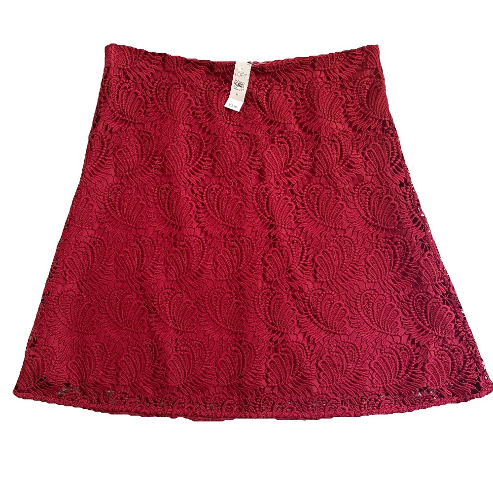 Loft skirt crochet overlay size 14